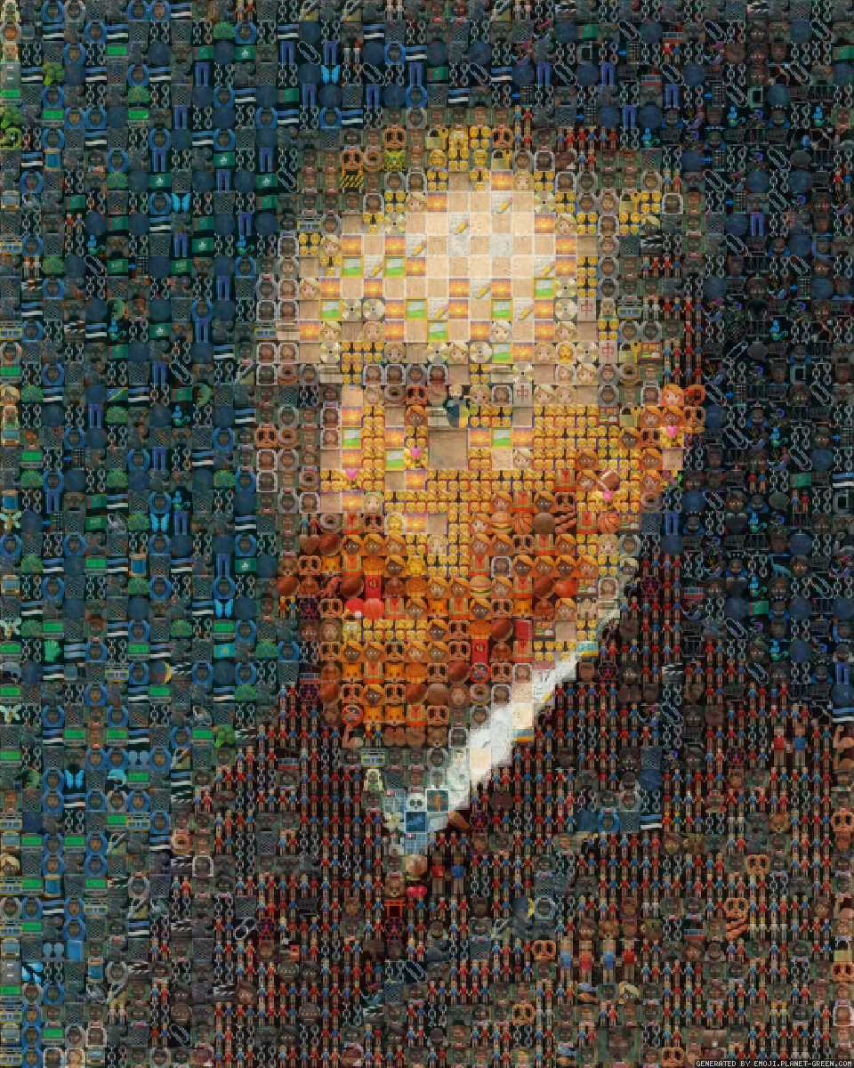 VanGogh 1887 Selbstbildnis by PLANET-GREEN | 🖼Emoji Mosaic🎉
