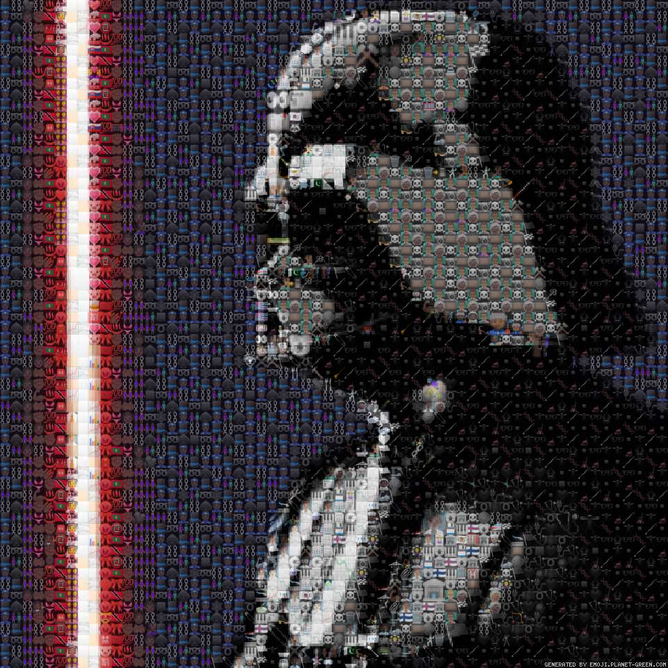 Darth Vader by B.Anderson | 🖼Emoji Mosaic🎉