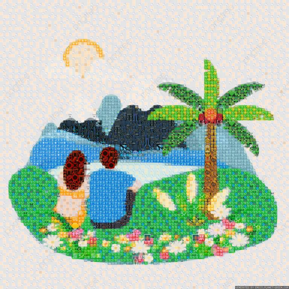 paisaje by Caro | 🖼Emoji Mosaic🎉