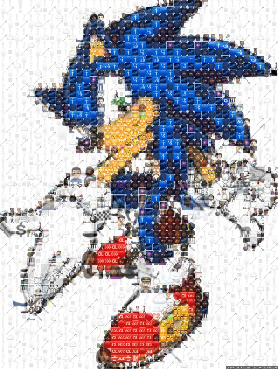 Sonic by Ranma | 🖼Emoji Mosaic🎉