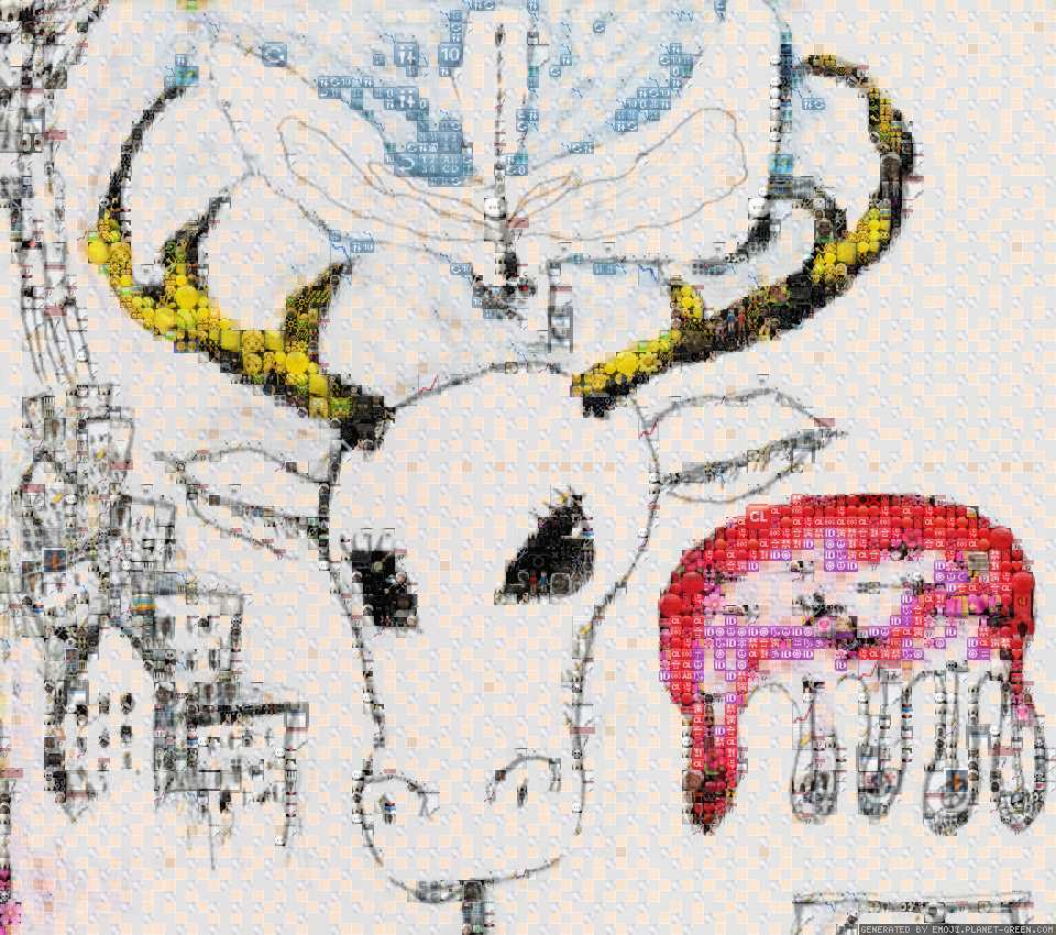 deerhoof by uonlywish | 🖼Emoji Mosaic🎉