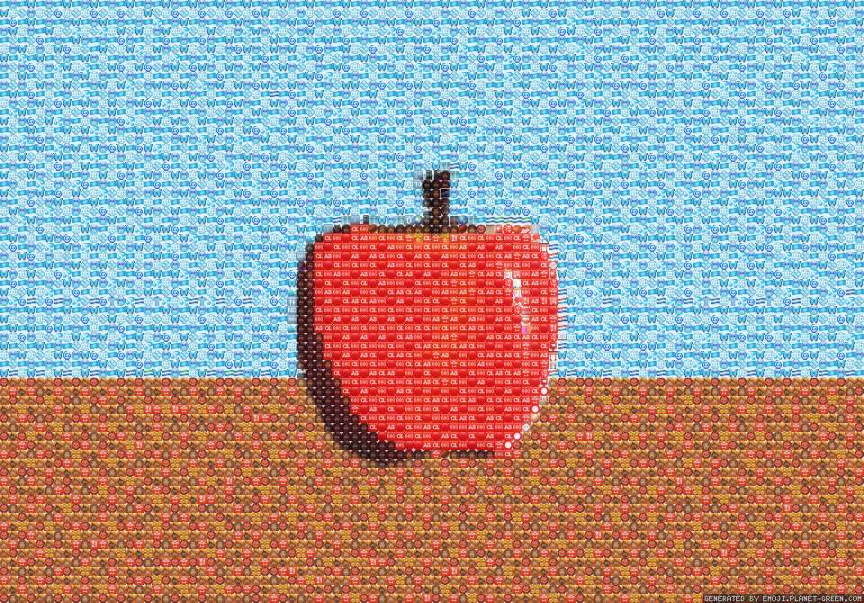 Apple by Cod3Play | 🖼Emoji Mosaic🎉
