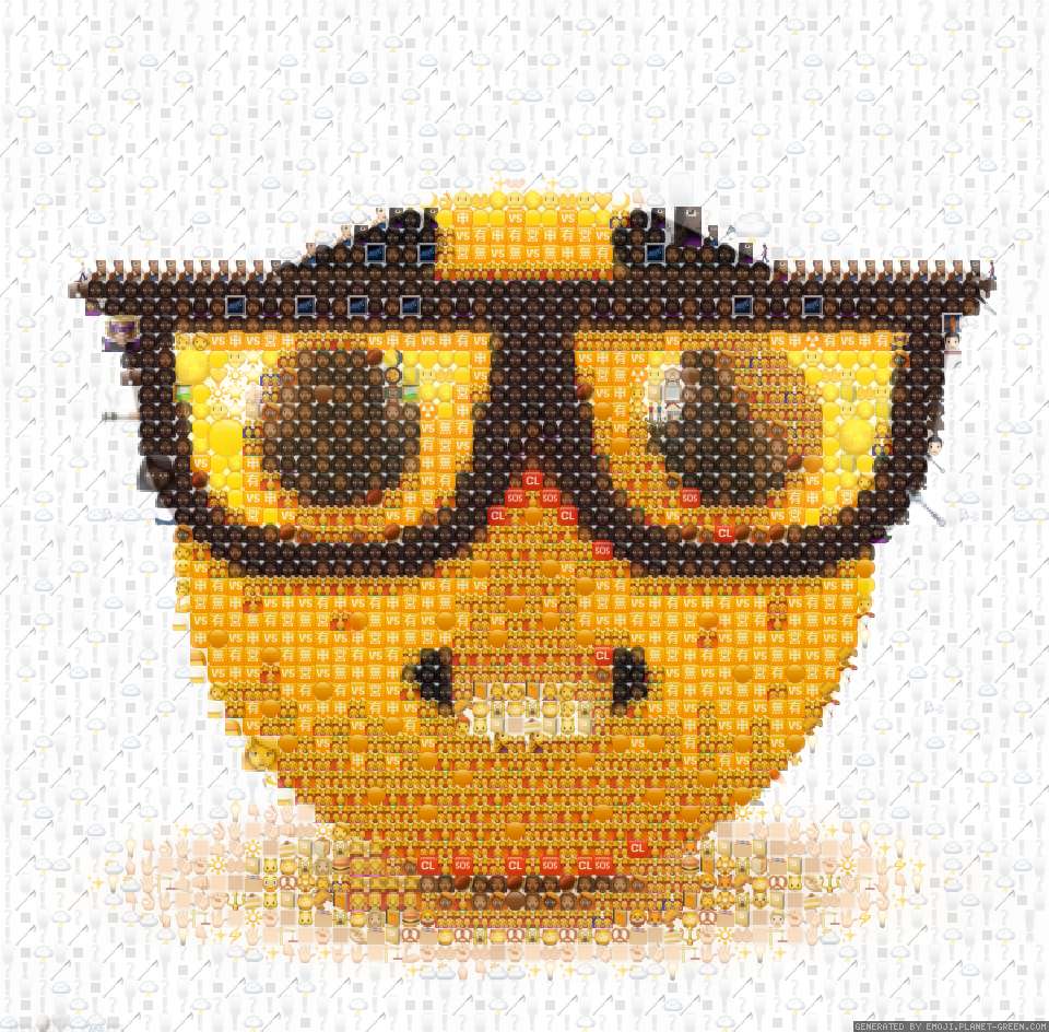 Nerd by Anonymous | 🖼Emoji Mosaic🎉