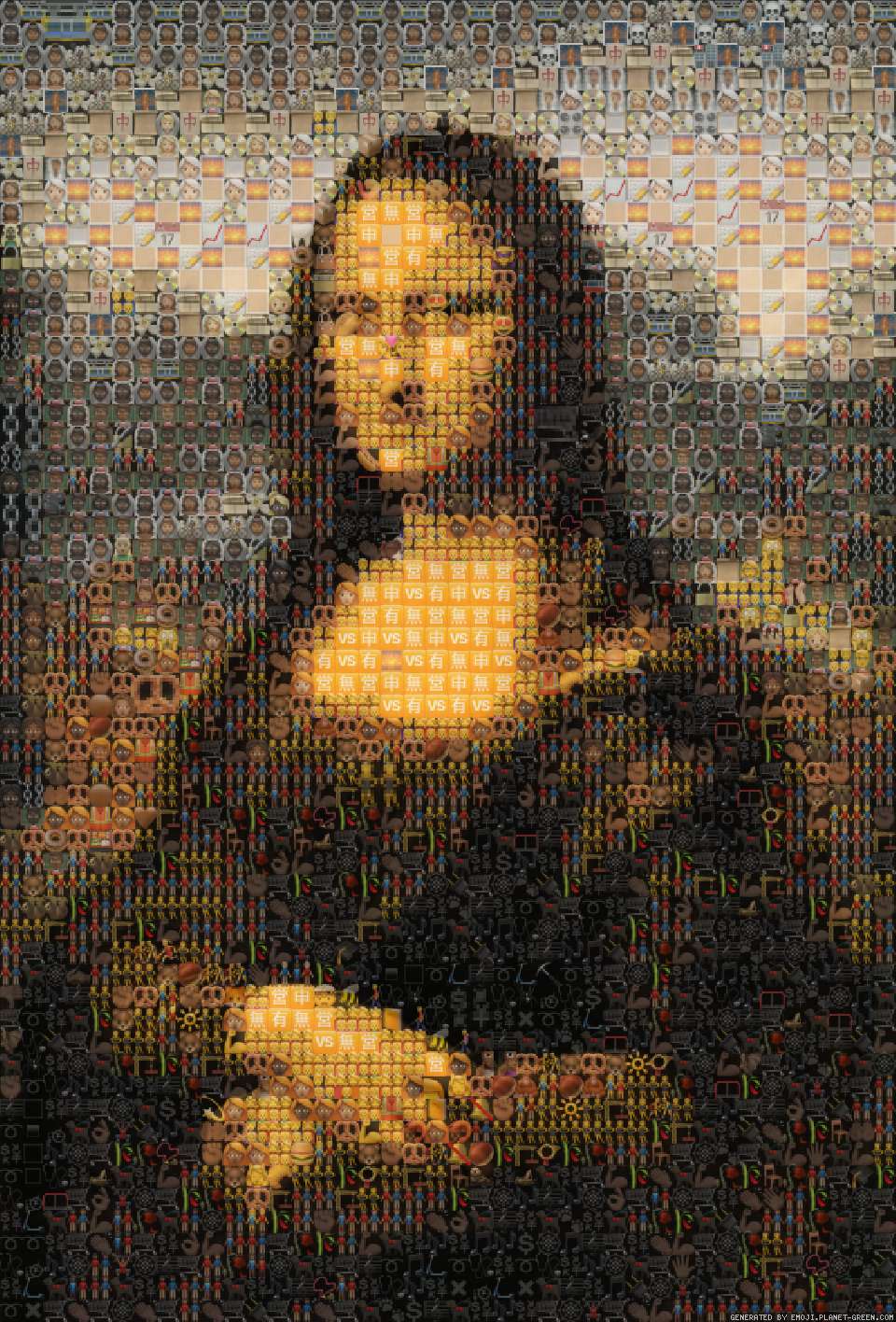 The Mona Emojia by Dennis551103 | 🖼Emoji Mosaic🎉
