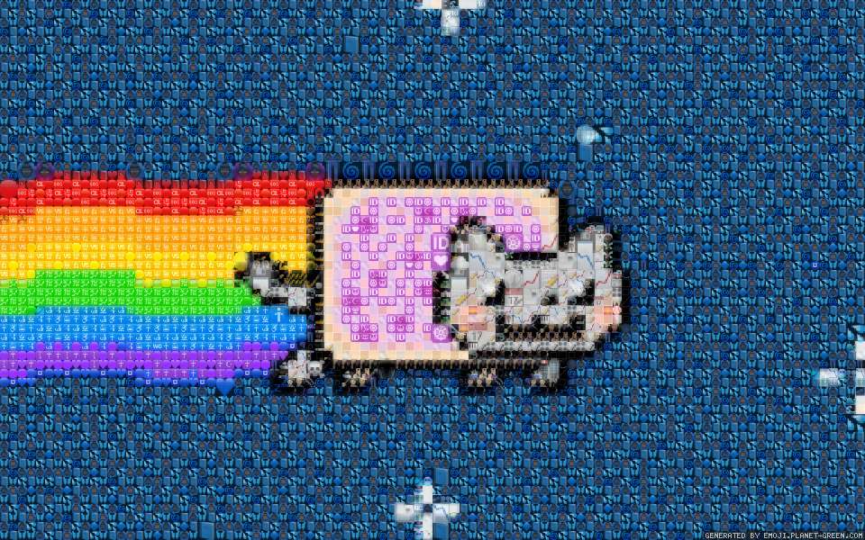 nyan by NInjaComputr | 🖼Emoji Mosaic🎉