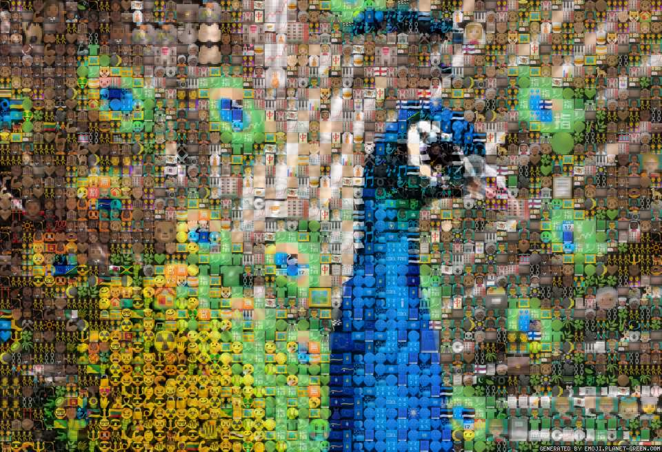 Colourful Peacock.jpeg by Tee hee | 🖼Emoji Mosaic🎉