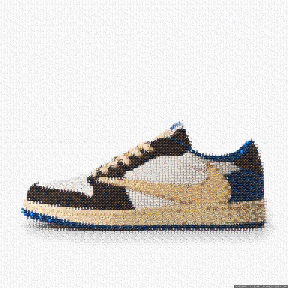 Travis Scott x Fragment Air Jordan 1 Low by oatmeals#1consumer | 🖼Emoji Mosaic🎉
