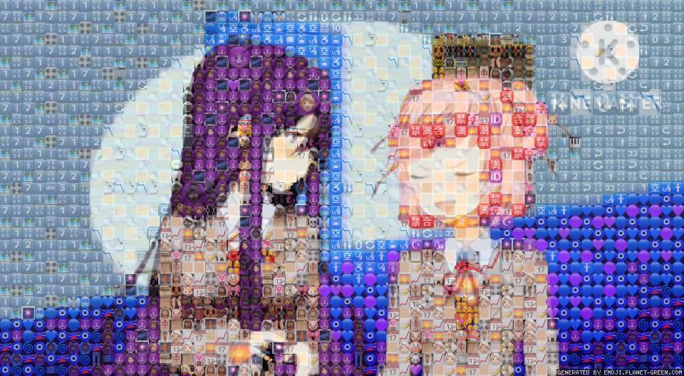 Blyat by Yuri and Natsuki | 🖼Emoji Mosaic🎉