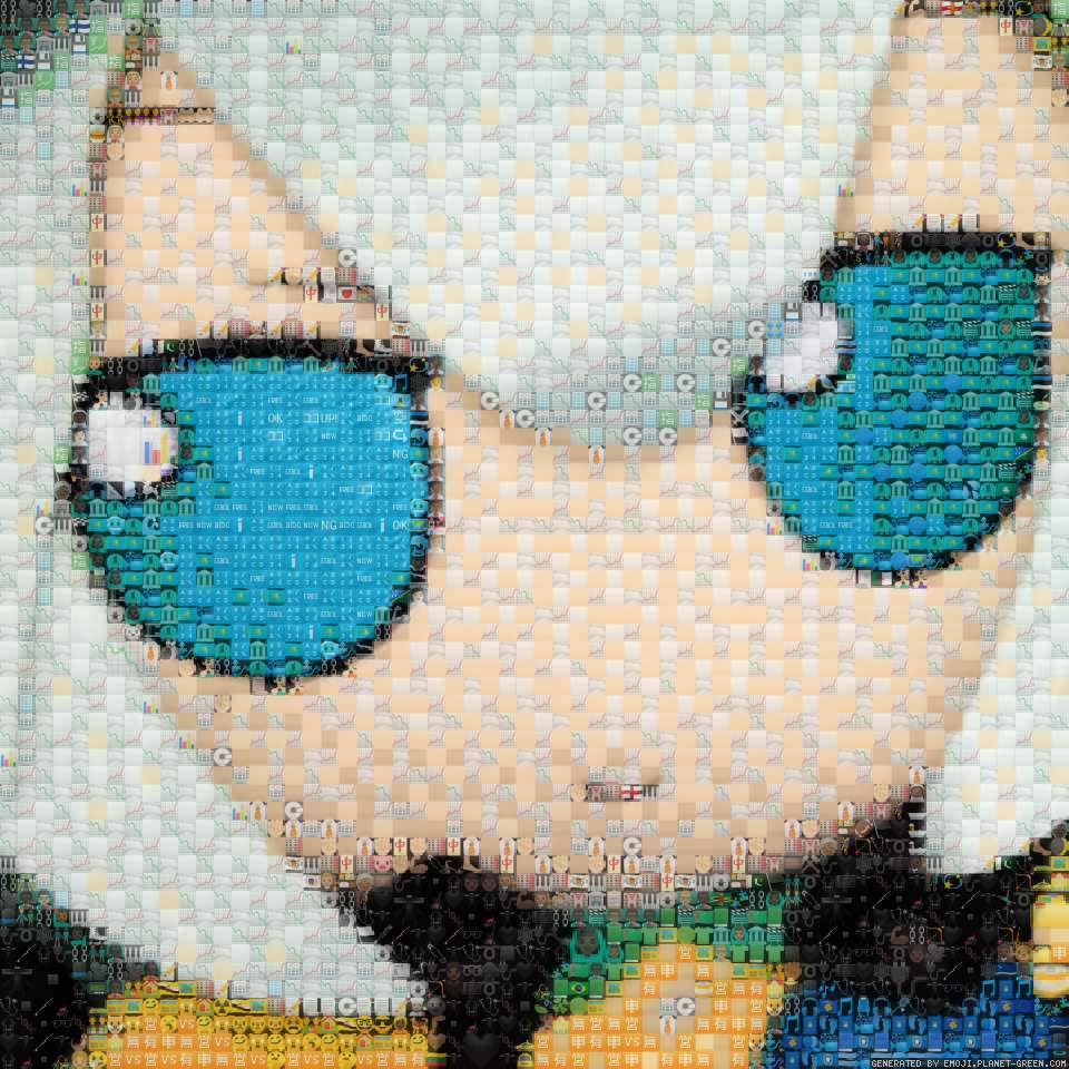 古明地恋 by fumo | 🖼Emoji Mosaic🎉