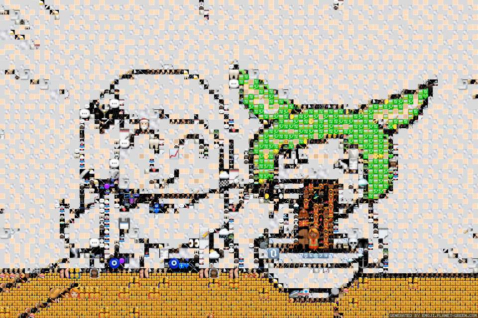 Let's eat curry udon! ∩∪∩ by (No Name) | 🖼Emoji Mosaic🎉