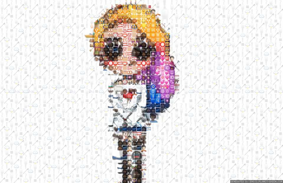 Summer girl by Axolotl | 🖼Emoji Mosaic🎉