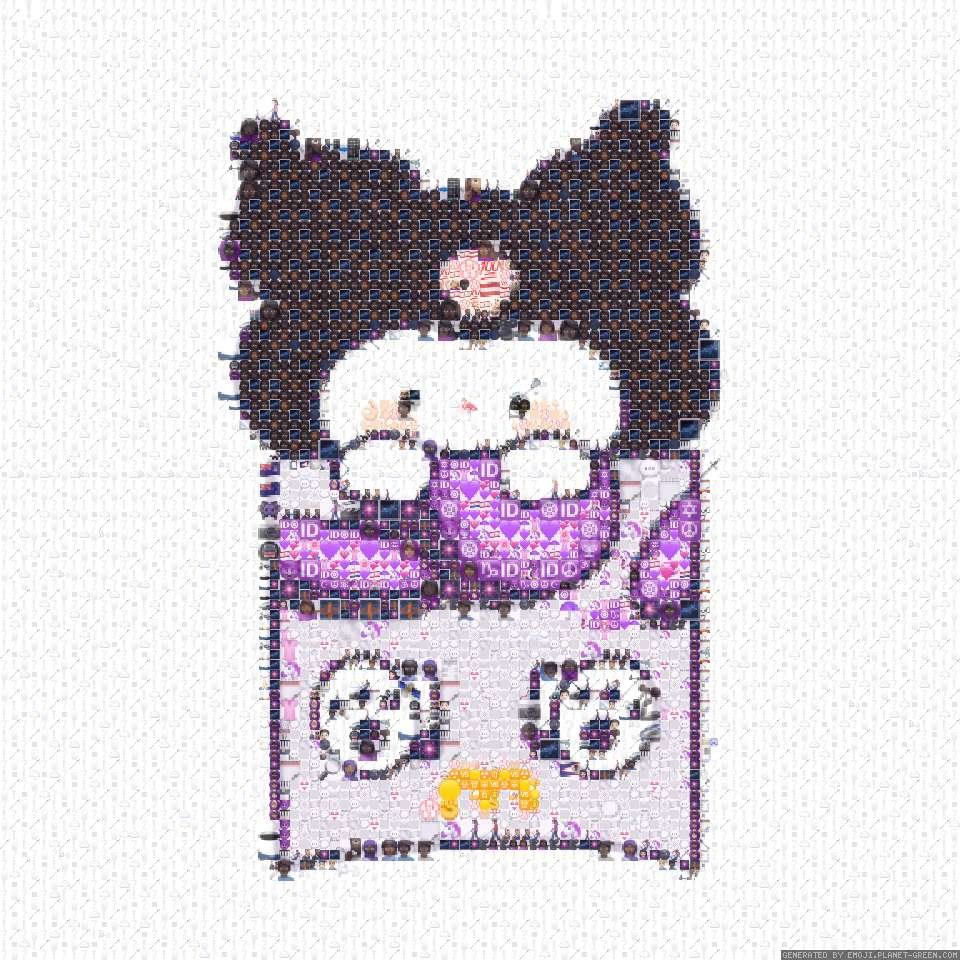 Kuromi by Reine | 🖼Emoji Mosaic🎉