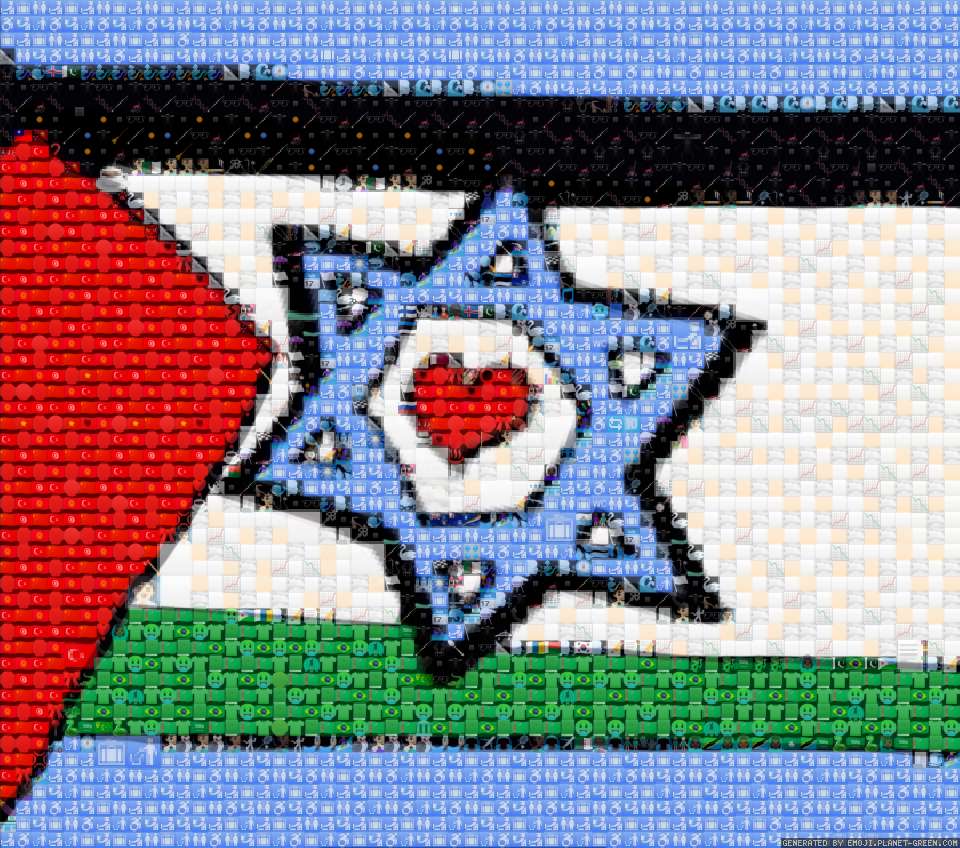 Palestine by Belka | 🖼Emoji Mosaic🎉