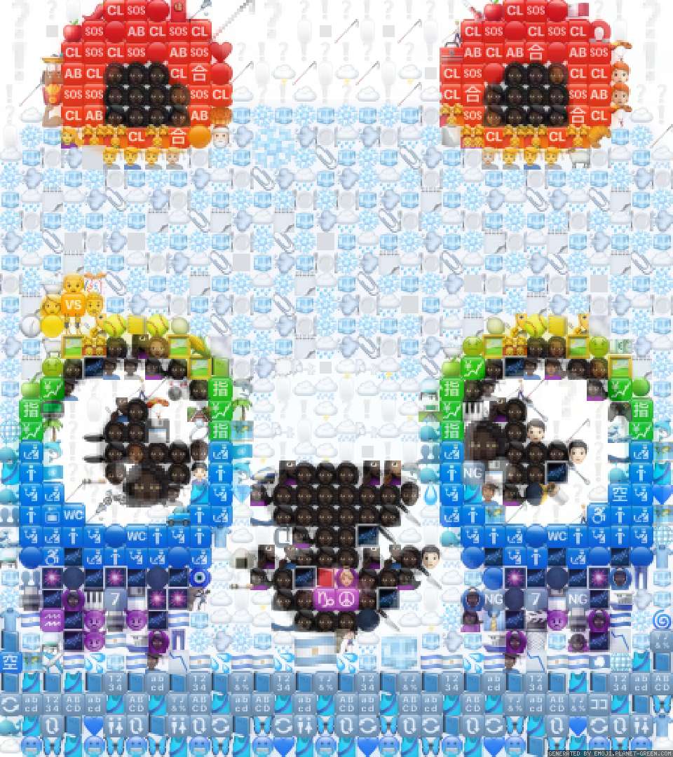 Panda blook (chroma) by Jinx | 🖼Emoji Mosaic🎉