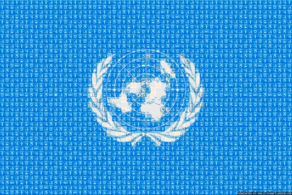 Flag Map of United Nations by EmojiSatoshi | 🖼Emoji Mosaic🎉