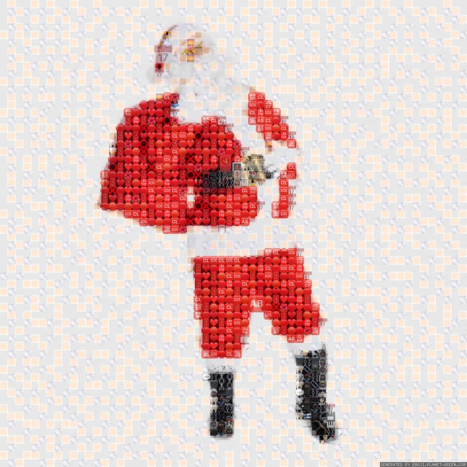 Santa by Viktheram | 🖼Emoji Mosaic🎉