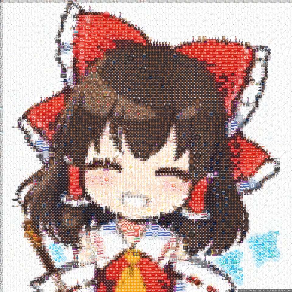 赤红（）（）（） by 凤梨 | 🖼Emoji Mosaic🎉