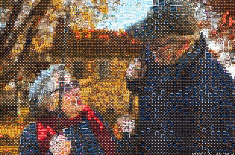 Hear both memory reflect. by Joseph Bell | 🖼Emoji Mosaic🎉