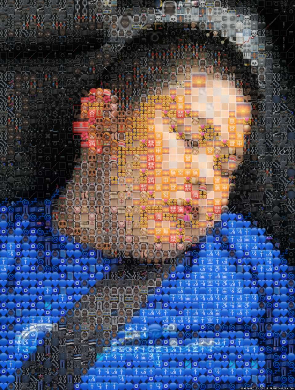 寝てる豚 by 豚の角煮 | 🖼Emoji Mosaic🎉
