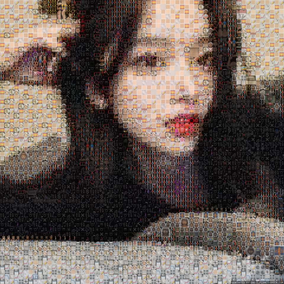 girl by Selene | 🖼Emoji Mosaic🎉