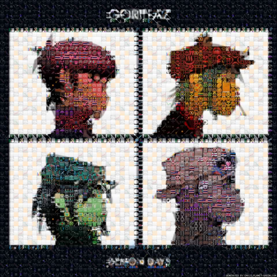 Gorilliaz - demon days (android version) by Noodle | 🖼Emoji Mosaic🎉