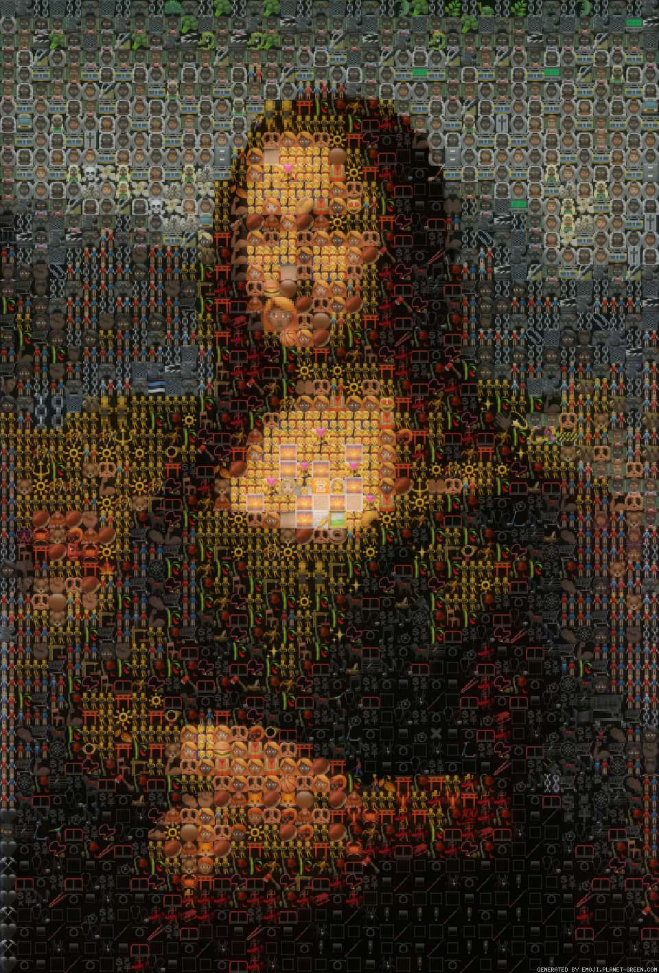 mona lisa by (No Name) | 🖼Emoji Mosaic🎉