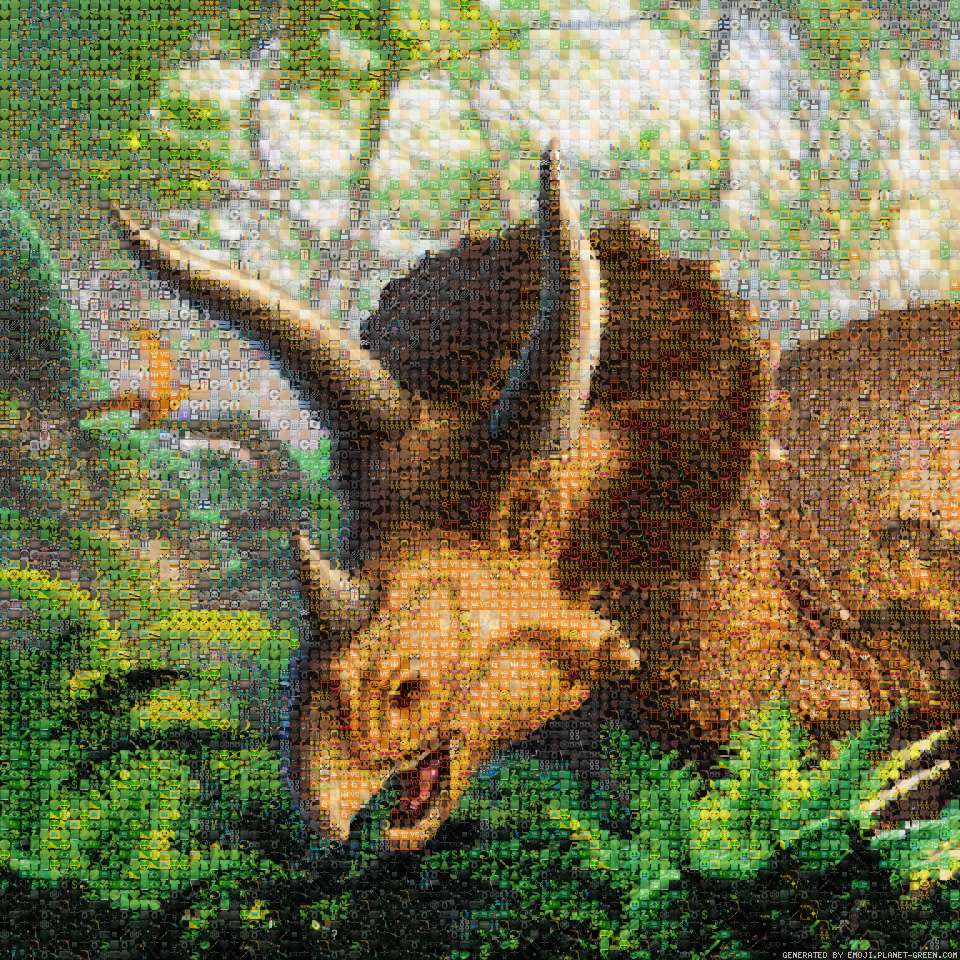 Triceratops by Valentinosaurus | 🖼Emoji Mosaic🎉