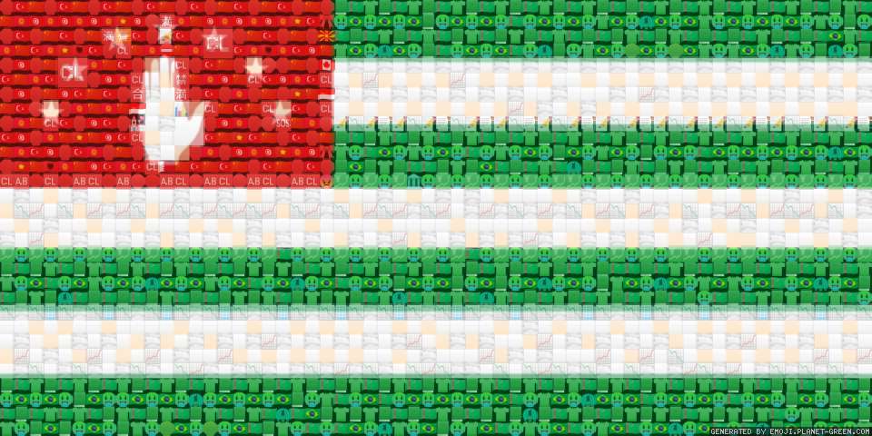 Medium size Abkhazian flag by Bobthebutler | 🖼Emoji Mosaic🎉