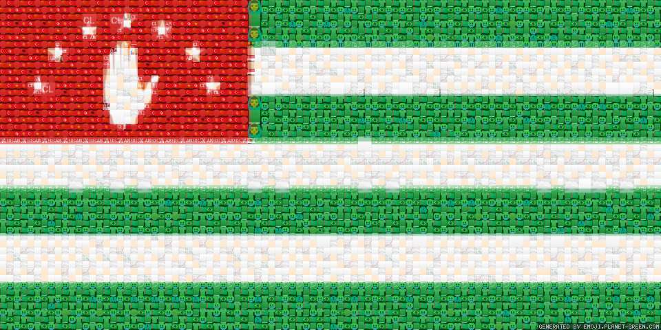 Abkhazian flag by BobTheButler | 🖼Emoji Mosaic🎉