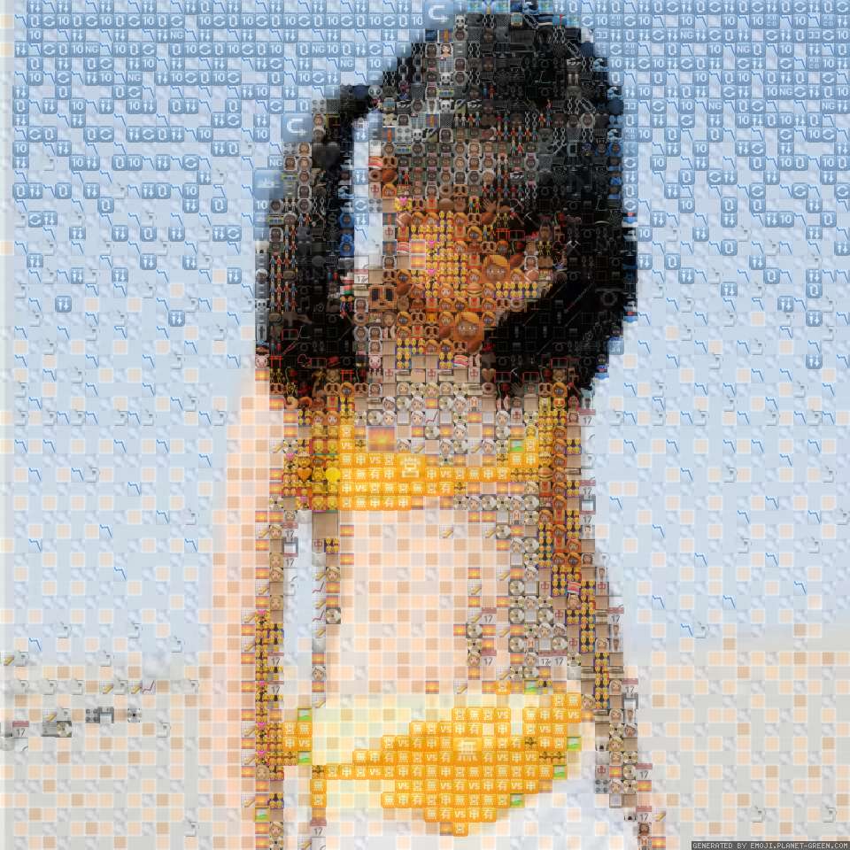 かわいいおんなのこ by おやか | 🖼Emoji Mosaic🎉