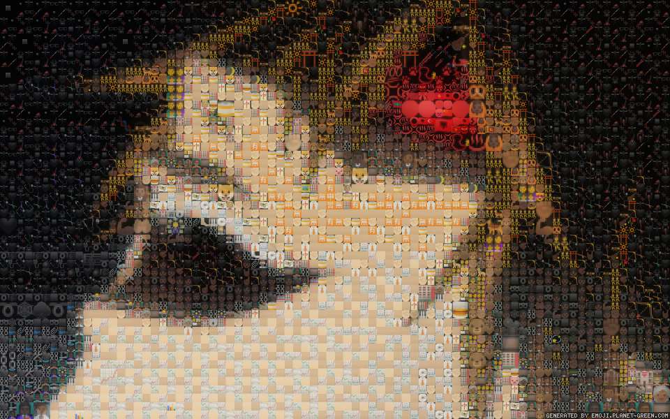 夜神月 by N | 🖼Emoji Mosaic🎉