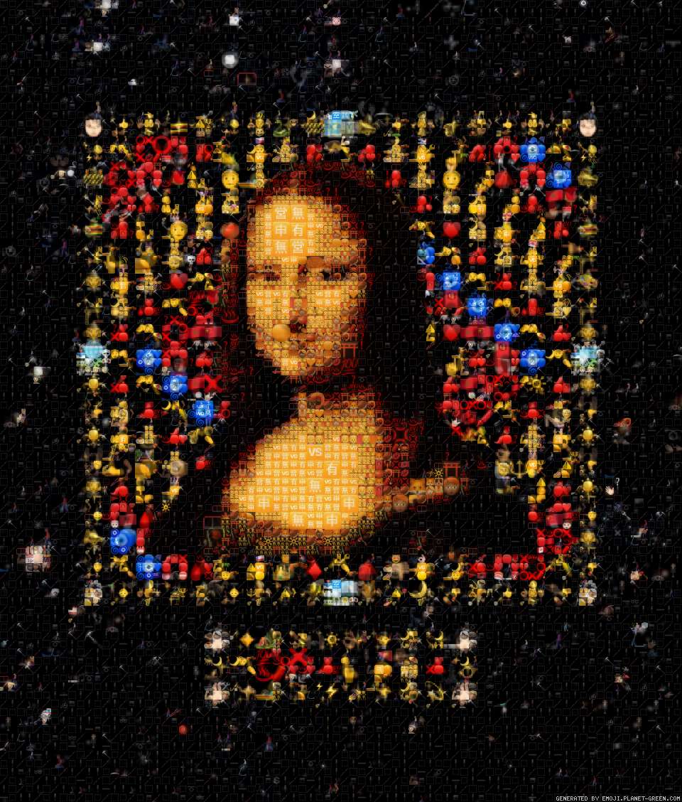 Mona Lisa Emojified by EmojiBanxy | 🖼Emoji Mosaic🎉