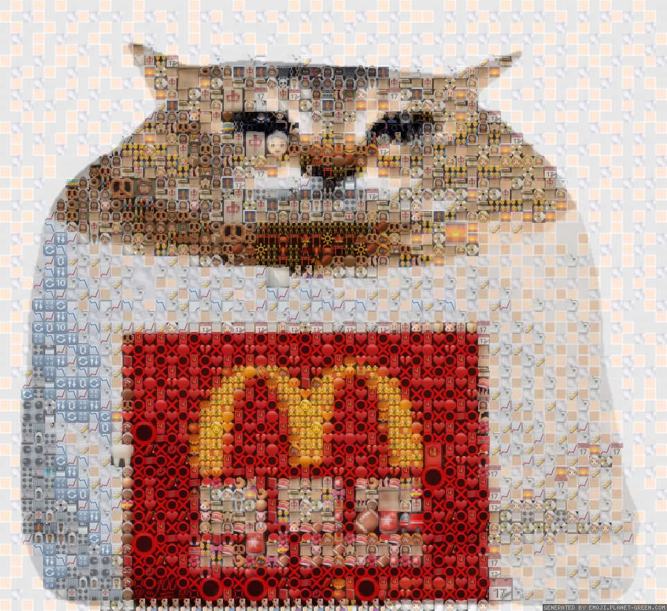 hash brown cat by skibadah | 🖼Emoji Mosaic🎉