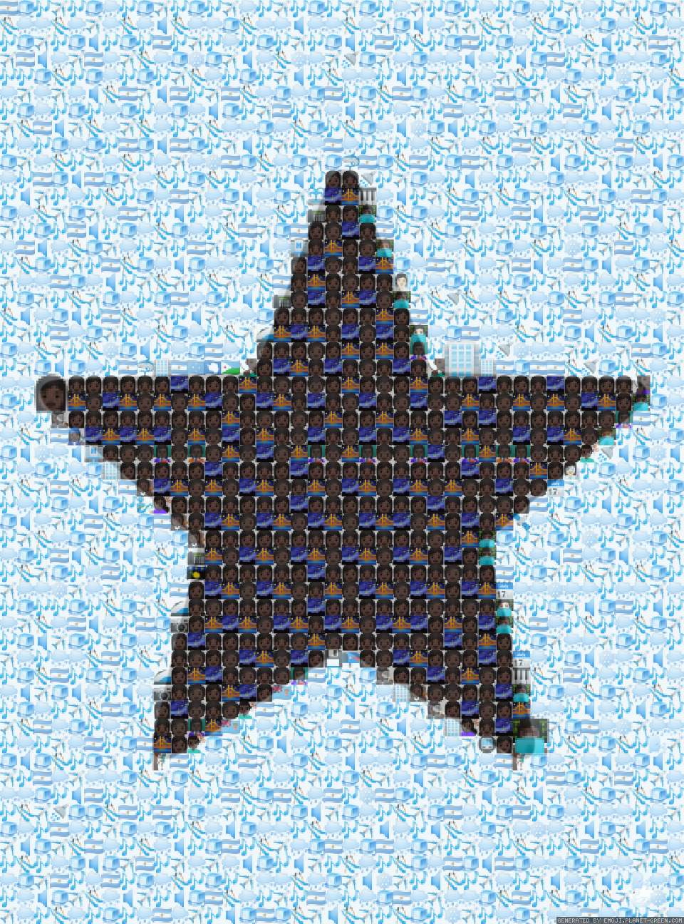 Black star by Chikku | 🖼Emoji Mosaic🎉
