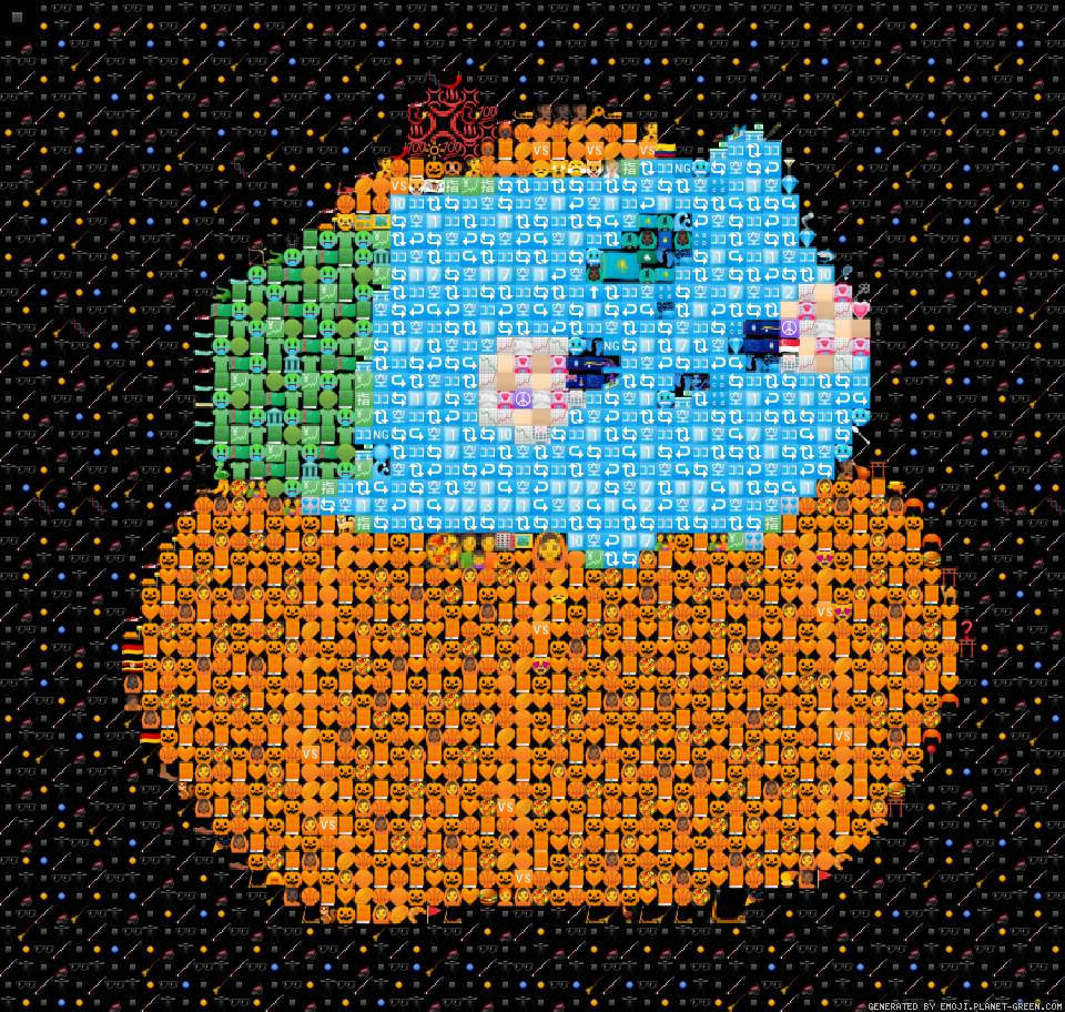 pumpkin Bulbasaur by Vivi | 🖼Emoji Mosaic🎉