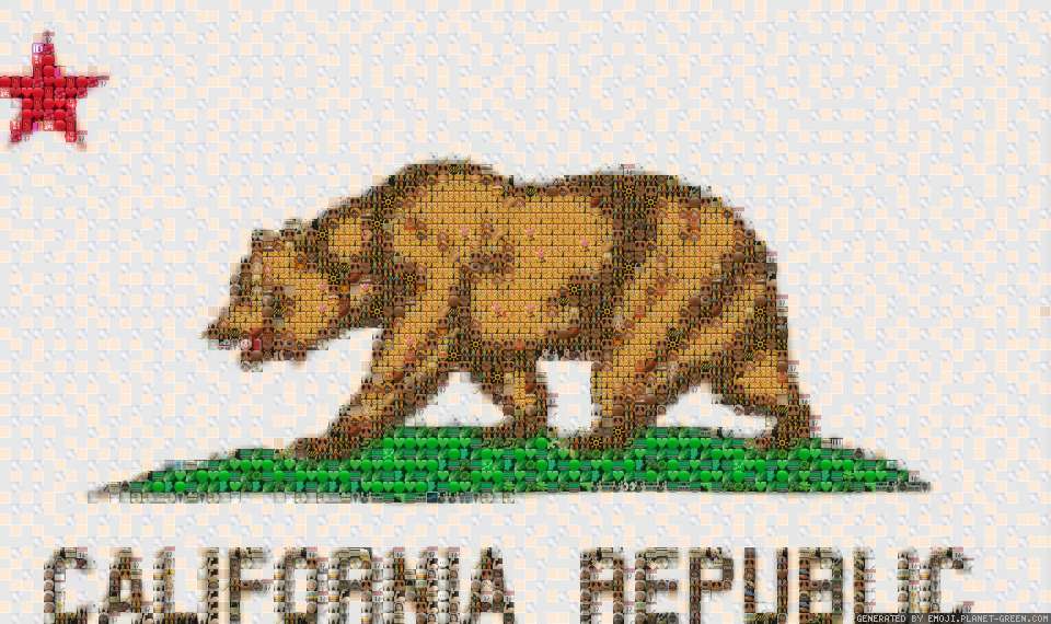 California Flag by heater | 🖼Emoji Mosaic🎉