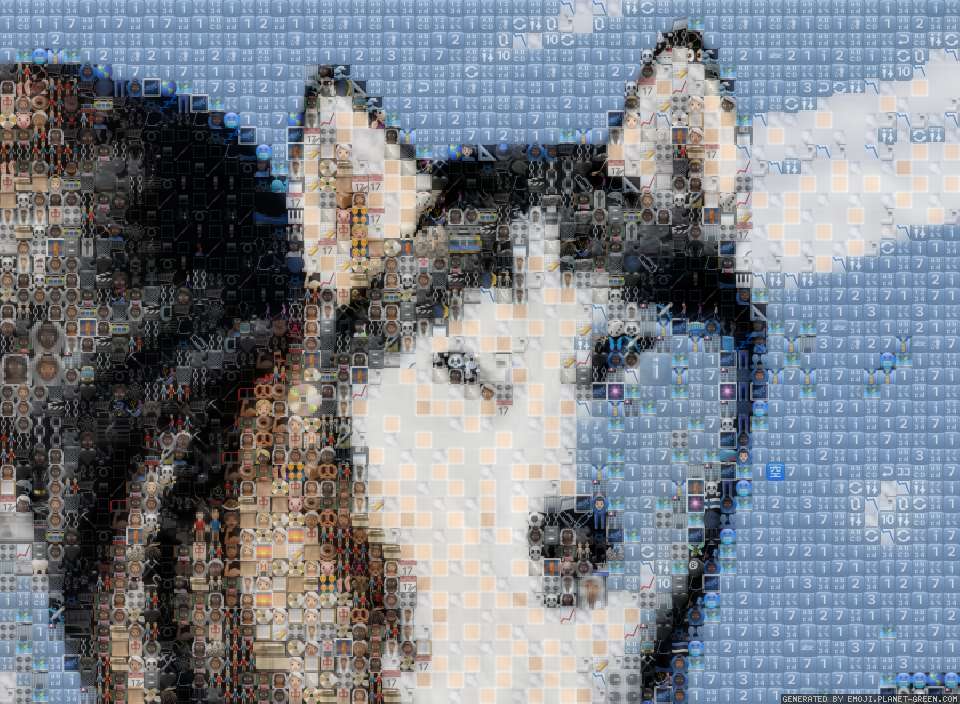 犬 Uo･ｪ･oU by フレンドだいいち | 🖼絵文字モザイク🎉