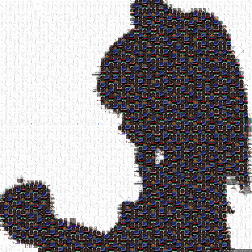 Bad Apple!! by Win7HE | 🖼Emoji Mosaic🎉