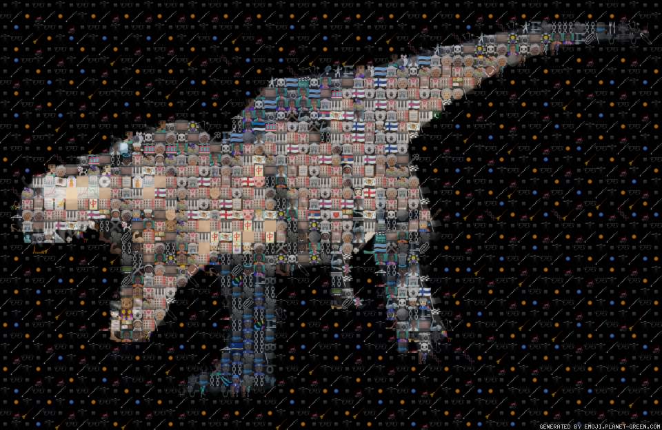 T-Rex(Jurassic Blocky) by Valentinosaurus | 🖼Emoji Mosaic🎉