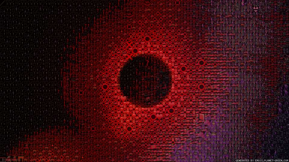 Red Black Hole by MetaCrafterX | 🖼Emoji Mosaic🎉