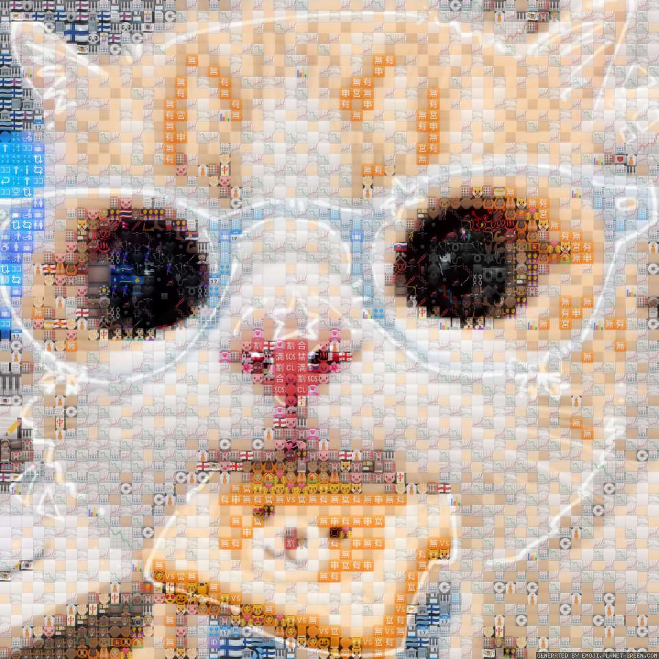 Cute cat by 1029384746 | 🖼Emoji Mosaic🎉