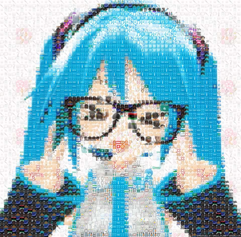 -Miku Hatsune art!! 🫶 by -Miku 🌸 | 🖼Emoji Mosaic🎉