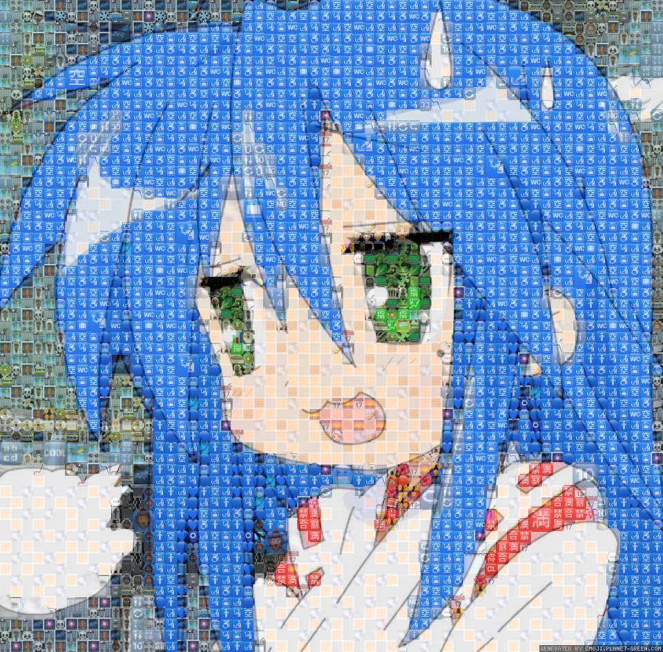 Konata Izumi by CAT-CCB | 🖼Emoji Mosaic🎉