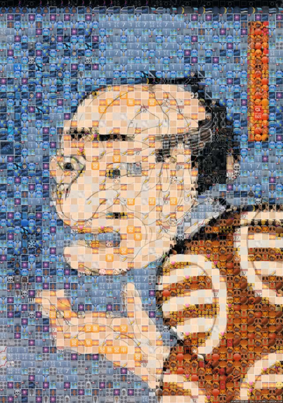 浮世絵 by (No Name) | 🖼Emoji Mosaic🎉