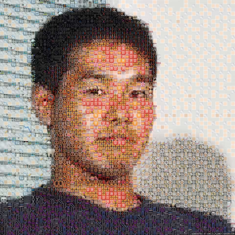 あと少しですねぇ... by Mr.Beast | 🖼Emoji Mosaic🎉